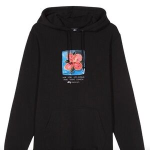 Stussy Black Hibiscus Hoodie